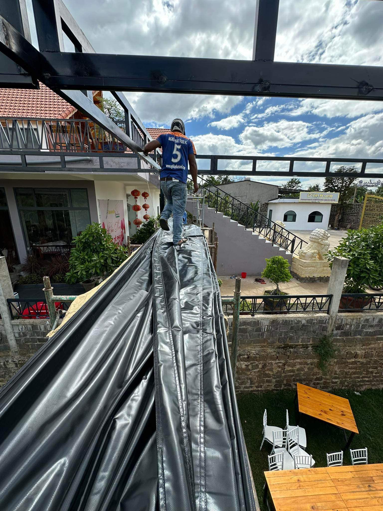 Thi công bạt kéo ngoài trời ở Thanh Hoá Thi công bạt kéo ngoài trời ở Thanh Hoá