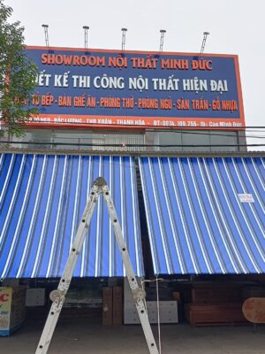 Bạt che nắng tự cuốn che nắng mưa ngoài trời ở Thanh Hoá