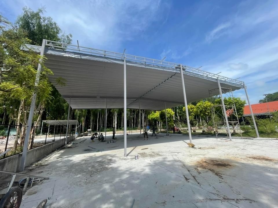 Bạt xếp lượn sóng nhà để xe ở Thanh Hoá Bạt xếp lượn sóng nhà để xe ở Thanh Hoá