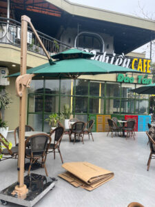 Ô dù che nắng quán cafe lệch tâm ngoài trời ở Thanh Hoá Ô dù che nắng quán cafe lệch tâm ngoài trời ở Thanh Hoá