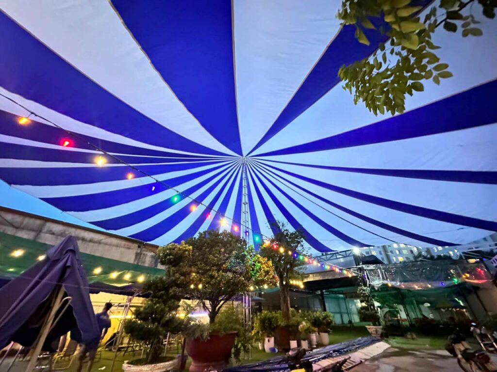 Dù che sự kiện sân trường học ở Thanh Hoá Dù che sự kiện sân trường học ở Thanh Hoá