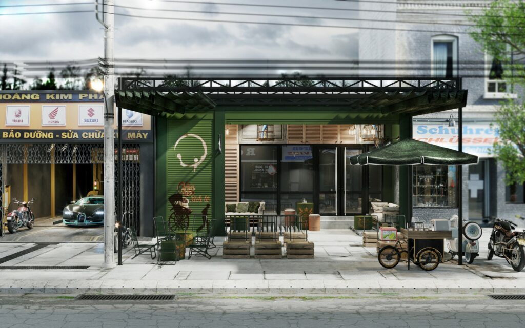 Bạt che nắng quán cafe, nhà hàng ở Thanh Hoá Bạt che nắng quán cafe, nhà hàng ở Thanh Hoá