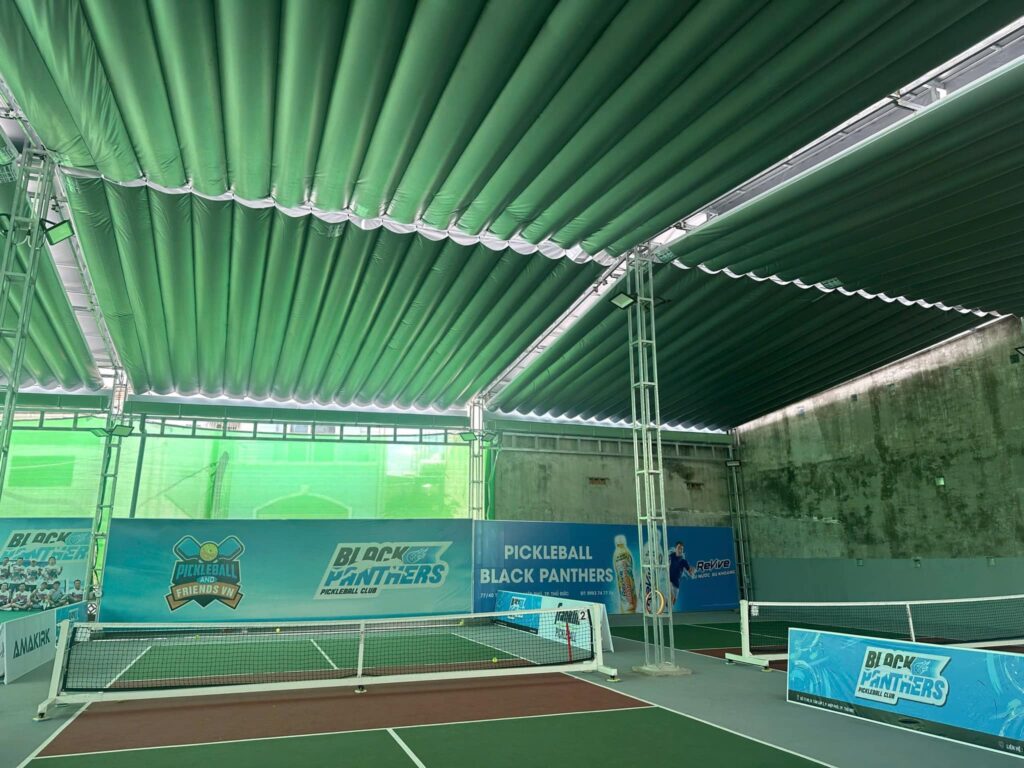 Mái bạt che nắng sân Pickleball Thanh Hoá Mái bạt che nắng sân Pickleball Thanh Hoá