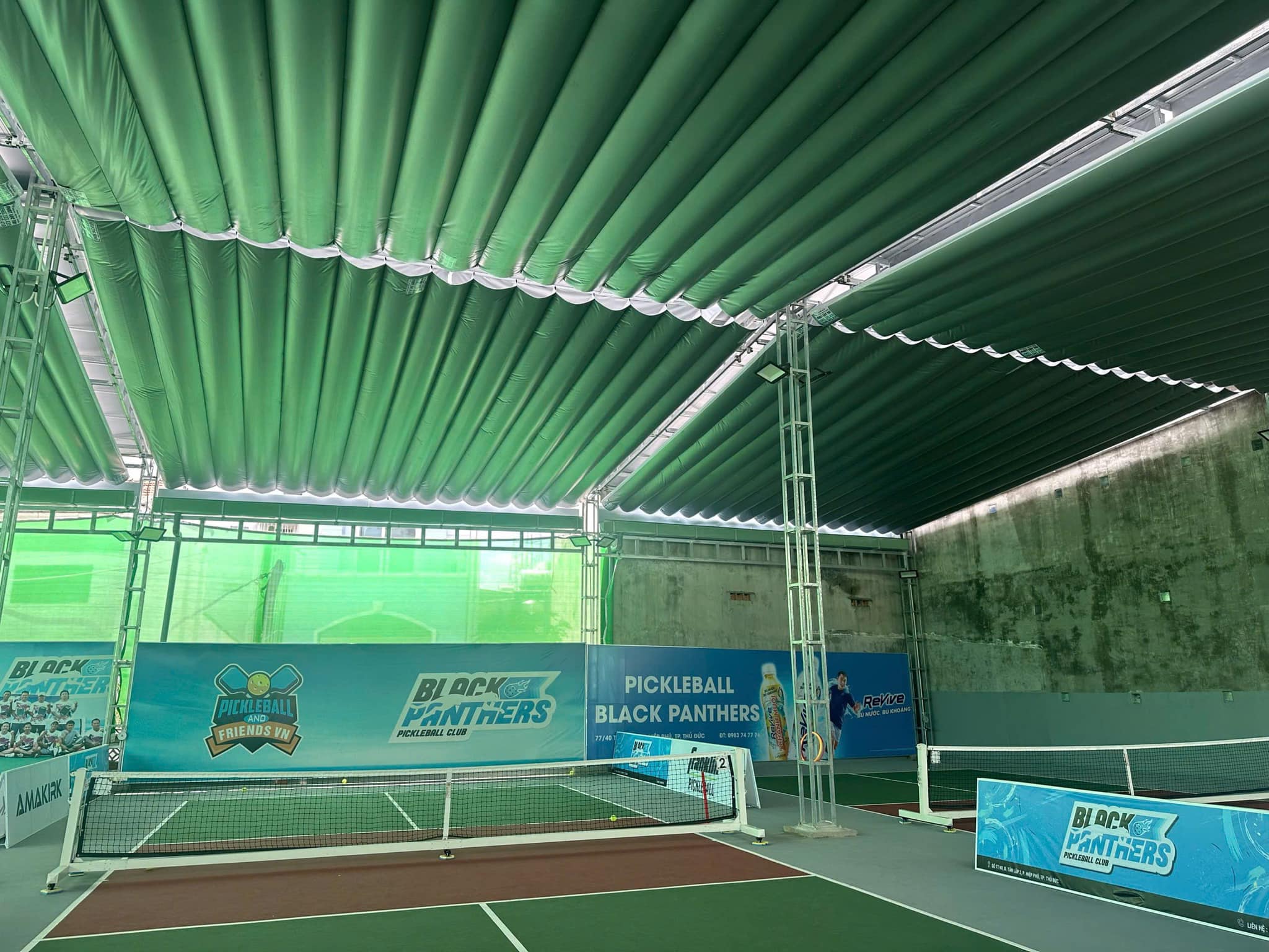 Mái bạt che nắng sân Pickleball Thanh Hoá Mái bạt che nắng sân Pickleball Thanh Hoá