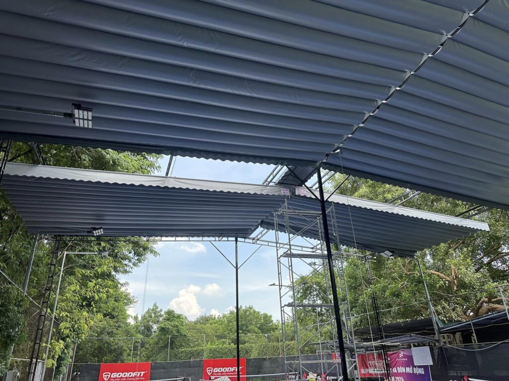 Mái bạt che nắng sân Pickleball Thanh Hoá Mái bạt che nắng sân Pickleball Thanh Hoá