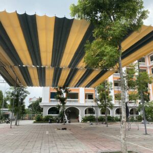 Bạt mái xếp lượn sóng trường học tại Thanh Hoá