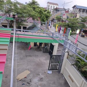 Bạt mái xếp lượn sóng trường học tại Thanh Hoá