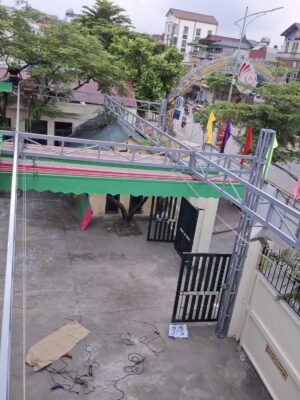 Bạt mái xếp lượn sóng trường học tại Thanh Hoá