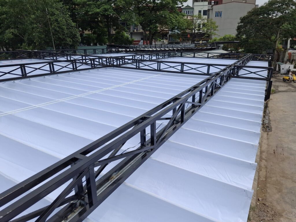 Bạt mái xếp lượn sóng tại Thanh Hoá Bạt mái xếp lượn sóng tại Thanh Hoá