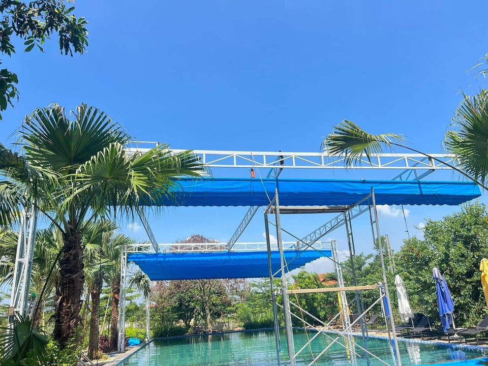 Mái xếp lượn sóng hồ bơi ở Thanh Hoá Mái xếp lượn sóng hồ bơi ở Thanh Hoá