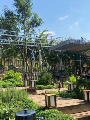 Bạt che nắng mưa sân vườn ngoài trời ở Thanh Hoá