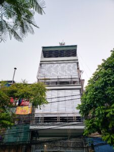 Mành bạt che nắng mưa ngoài trời ở Nống Cống