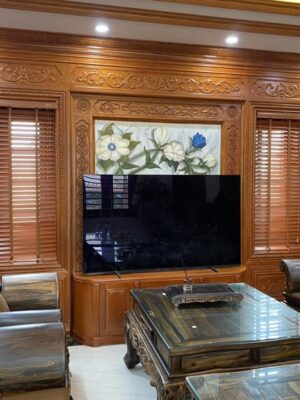 Rèm sáo gỗ phòng khách Thanh Hoá