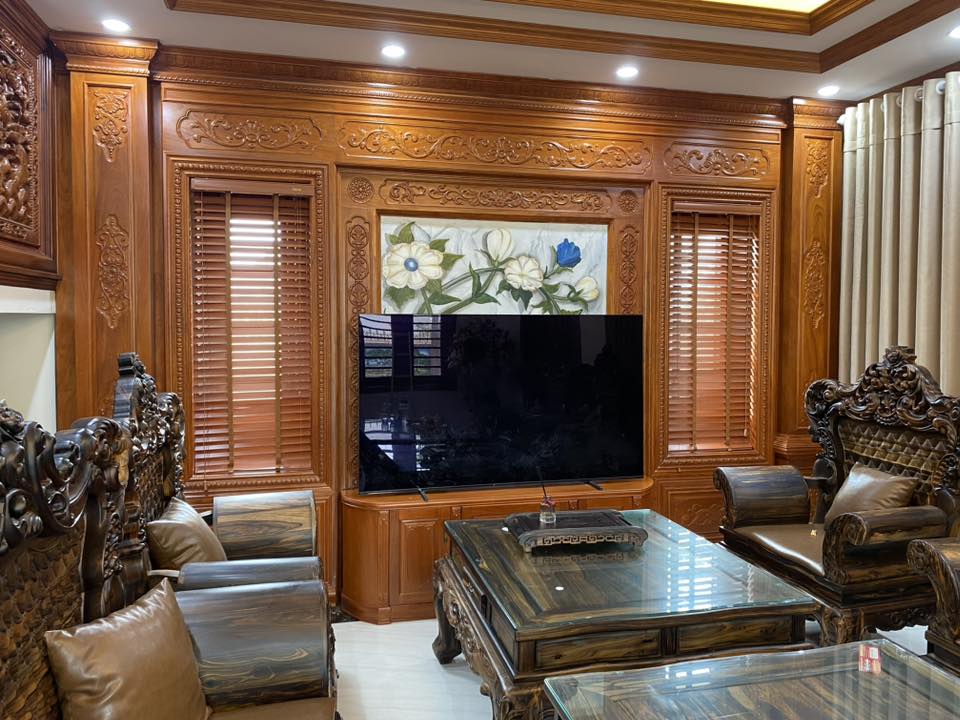 Rèm sáo gỗ phòng khách Thanh Hoá Rèm sáo gỗ phòng khách Thanh Hoá