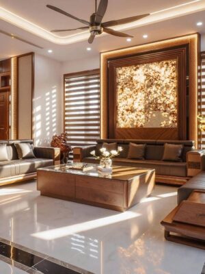 Rèm cầu vồng phòng khách Thanh Hoá