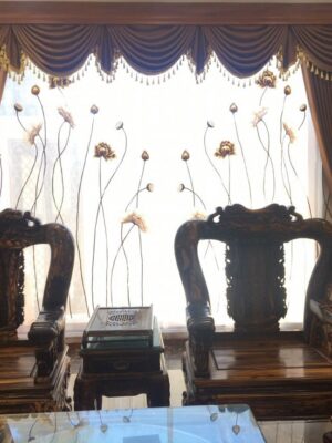 Rèm che cửa phòng khách tân cổ điển ở Thanh Hoá