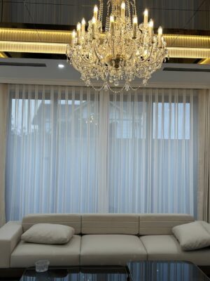 Rèm vải 2 lớp lắp đặt phòng khách ở Thanh Hoá
