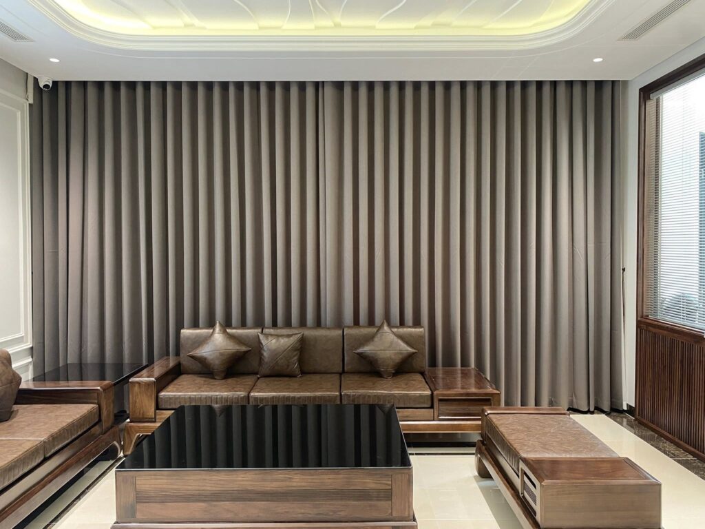 Rèm vải 2 lớp lắp đặt phòng khách ở Thanh Hoá Rèm vải 2 lớp lắp đặt phòng khách ở Thanh Hoá