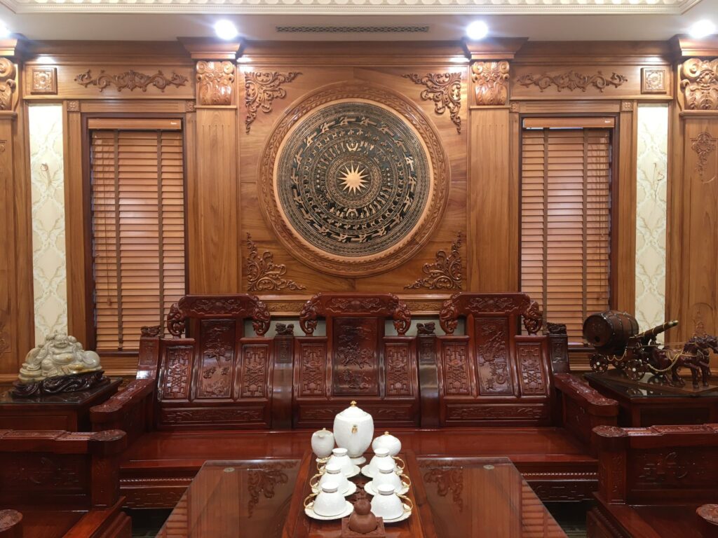 Rèm sáo gỗ thanh Hoá phòng khách