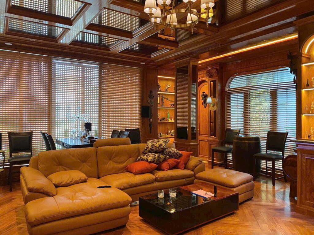 Rèm sáo gỗ thanh Hoá phòng khách