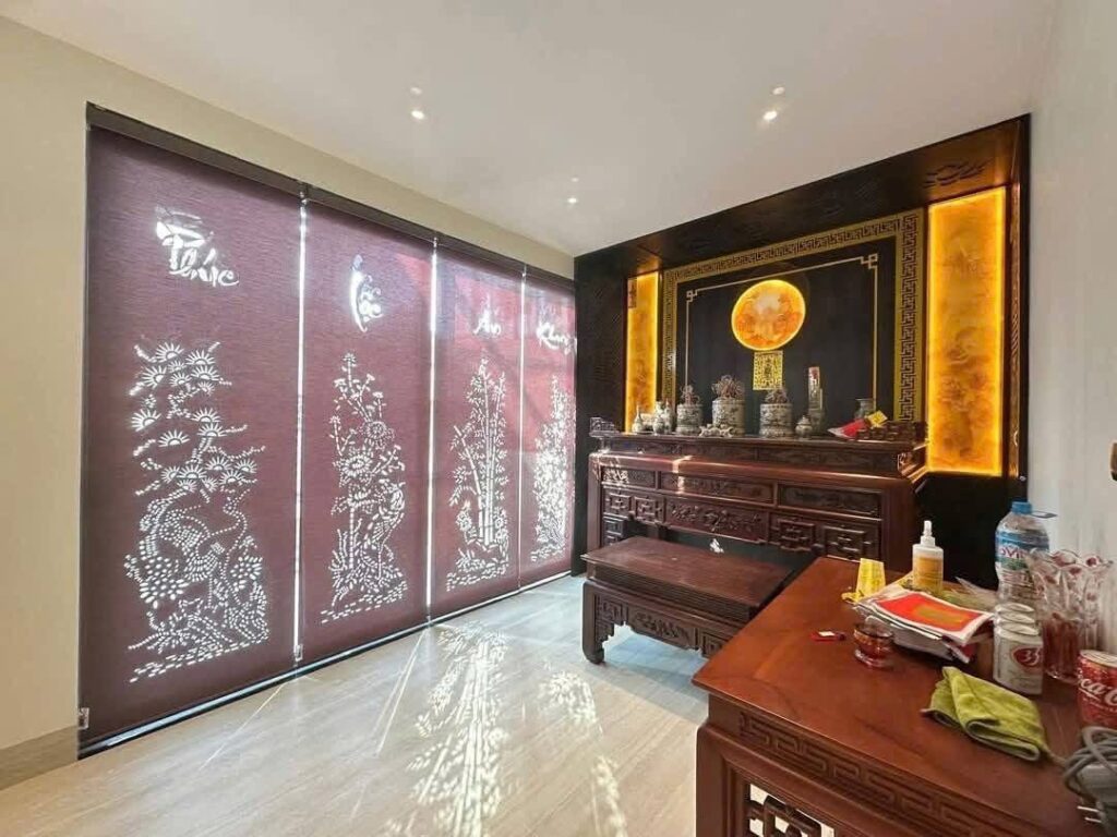 Rèm Roman Thanh Hoá lắp đặt phòng thờ