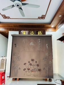 Rèm Roman Thanh Hoá lắp đặt phòng thờ