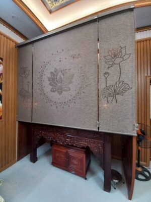 Rèm Roman Thanh Hoá lắp đặt phòng thờ