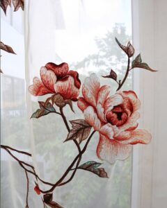 Rèm thêu họa tiết Tân cổ điển tại Thanh Hoá