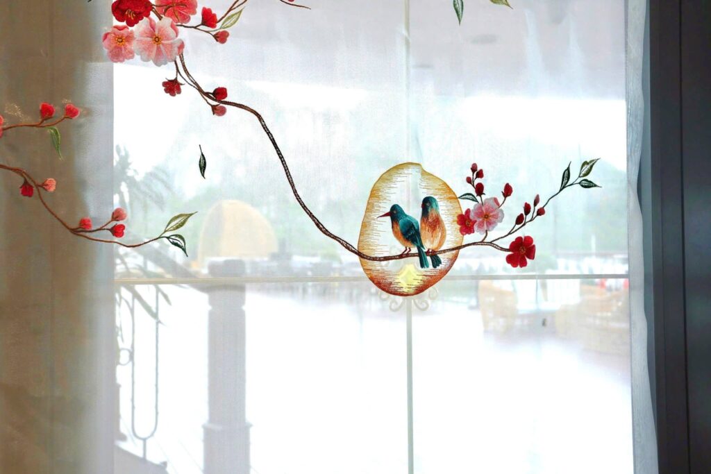 Mẫu rèm thêu tại Thanh Hoá