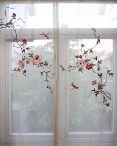 Rèm thêu họa tiết Tân cổ điển tại Thanh Hoá