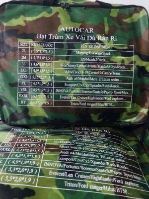 Vải bạt dù rằn ri quân đội